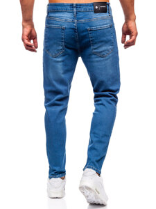 Homme Pantalon en jean slim fit Bleu foncé Bolf 6453