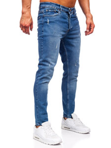 Homme Pantalon en jean slim fit Bleu foncé Bolf 6469