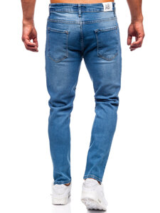 Homme Pantalon en jean slim fit Bleu foncé Bolf 6471