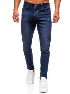 Homme Pantalon en jean slim fit Bleu foncé Bolf 6479