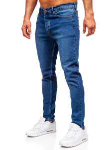 Homme Pantalon en jean slim fit Bleu foncé Bolf 6482