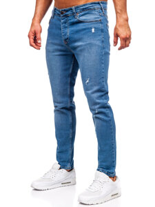 Homme Pantalon en jean slim fit Bleu foncé Bolf 6485