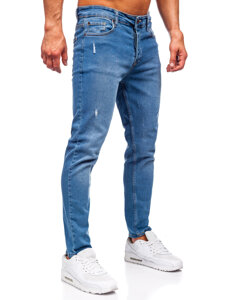 Homme Pantalon en jean slim fit Bleu foncé Bolf 6485