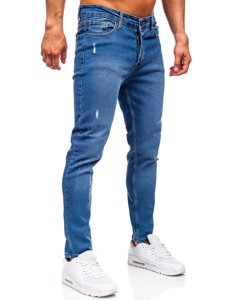 Homme Pantalon en jean slim fit Bleu foncé Bolf 6486