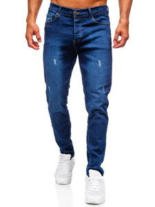 Homme Pantalon en jean slim fit Bleu foncé Bolf 6516