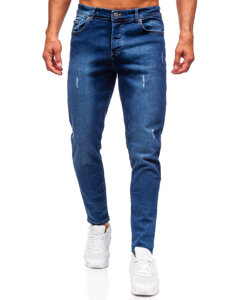 Homme Pantalon en jean slim fit Bleu foncé Bolf 6558