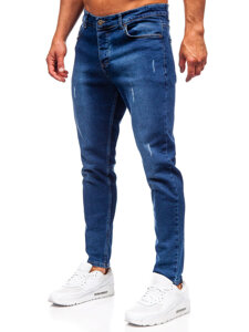 Homme Pantalon en jean slim fit Bleu foncé Bolf 6558