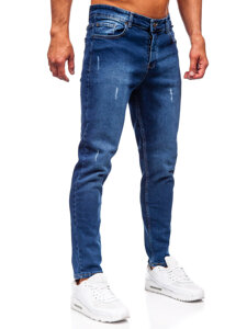 Homme Pantalon en jean slim fit Bleu foncé Bolf 6558