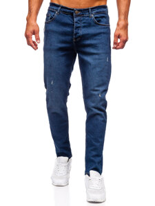 Homme Pantalon en jean slim fit Bleu foncé Bolf 6561