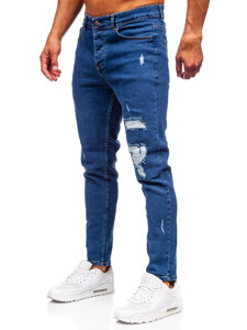 Homme Pantalon en jean slim fit Bleu foncé Bolf 6565