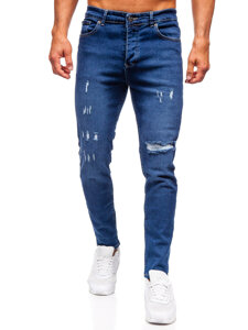 Homme Pantalon en jean slim fit Bleu foncé Bolf 6566-2