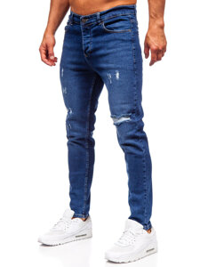 Homme Pantalon en jean slim fit Bleu foncé Bolf 6566-2