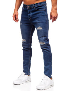 Homme Pantalon en jean slim fit Bleu foncé Bolf 6569