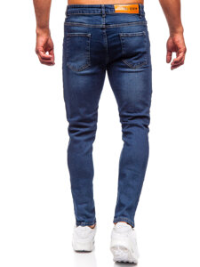 Homme Pantalon en jean slim fit Bleu foncé Bolf 6569