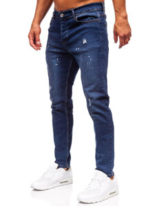 Homme Pantalon en jean slim fit Bleu foncé Bolf 6571