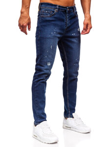 Homme Pantalon en jean slim fit Bleu foncé Bolf 6571