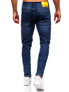 Homme Pantalon en jean slim fit Bleu foncé Bolf 6571