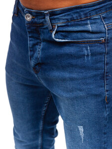 Homme Pantalon en jean slim fit Bleu foncé Bolf 6585