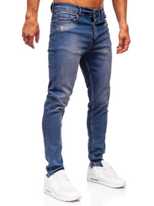 Homme Pantalon en jean slim fit Bleu foncé Bolf 6587