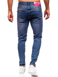 Homme Pantalon en jean slim fit Bleu foncé Bolf 6587