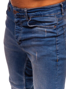 Homme Pantalon en jean slim fit Bleu foncé Bolf 6587