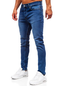 Homme Pantalon en jean slim fit Bleu foncé Bolf 6591