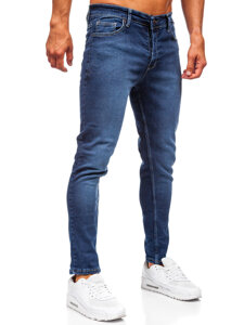 Homme Pantalon en jean slim fit Bleu foncé Bolf 6596