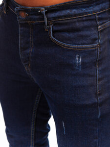 Homme Pantalon en jean slim fit Bleu foncé Bolf 6785