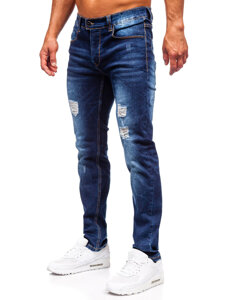 Homme Pantalon en jean slim fit Bleu foncé Bolf MP0017BS