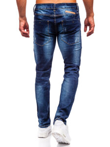 Homme Pantalon en jean slim fit Bleu foncé Bolf MP0017BS