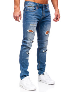 Homme Pantalon en jean slim fit Bleu foncé Bolf MP0086BS