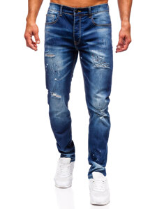 Homme Pantalon en jean slim fit Bleu foncé Bolf MP0170BS