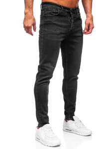 Homme Pantalon en jean slim fit Noir Bolf 6131