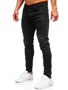 Homme Pantalon en jean slim fit Noir Bolf 6382