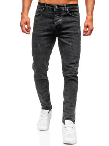 Homme Pantalon en jean slim fit Noir Bolf 6488