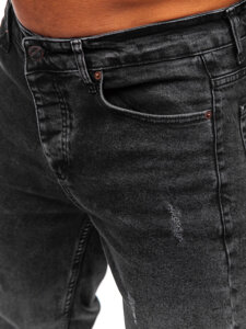 Homme Pantalon en jean slim fit Noir Bolf 6488