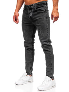 Homme Pantalon en jean slim fit Noir Bolf 6497