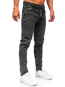 Homme Pantalon en jean slim fit Noir Bolf 6497