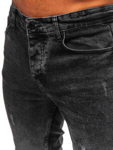 Homme Pantalon en jean slim fit Noir Bolf 6497