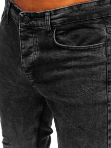 Homme Pantalon en jean slim fit Noir Bolf 6499