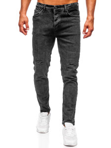 Homme Pantalon en jean slim fit Noir Bolf 6499