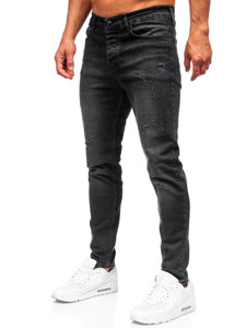 Homme Pantalon en jean slim fit Noir Bolf 6504