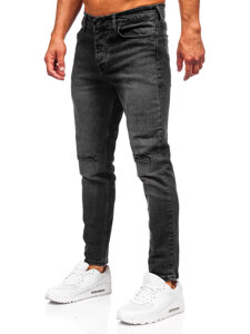 Homme Pantalon en jean slim fit Noir Bolf 6526