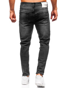 Homme Pantalon en jean slim fit Noir Bolf 6533