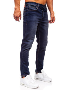 Homme Pantalon en jean slim fit Noir Bolf 6576