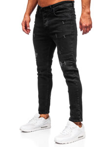 Homme Pantalon en jean slim fit Noir Bolf 6853