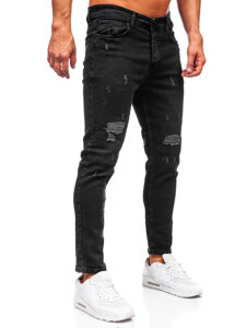 Homme Pantalon en jean slim fit Noir Bolf 6853