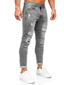 Homme Pantalon en jean slim fit Noir Bolf KS2082