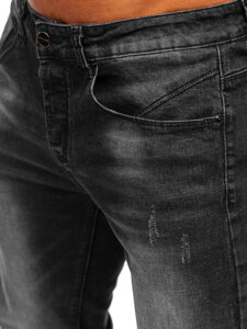 Homme Pantalon en jean slim fit Noir Bolf MP0064N