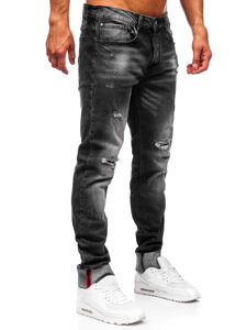 Homme Pantalon en jean slim fit Noir Bolf MP0126N